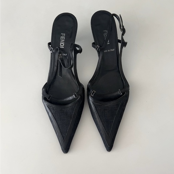 FENDI Monogram Slingback Heels - Picture 5 of 7